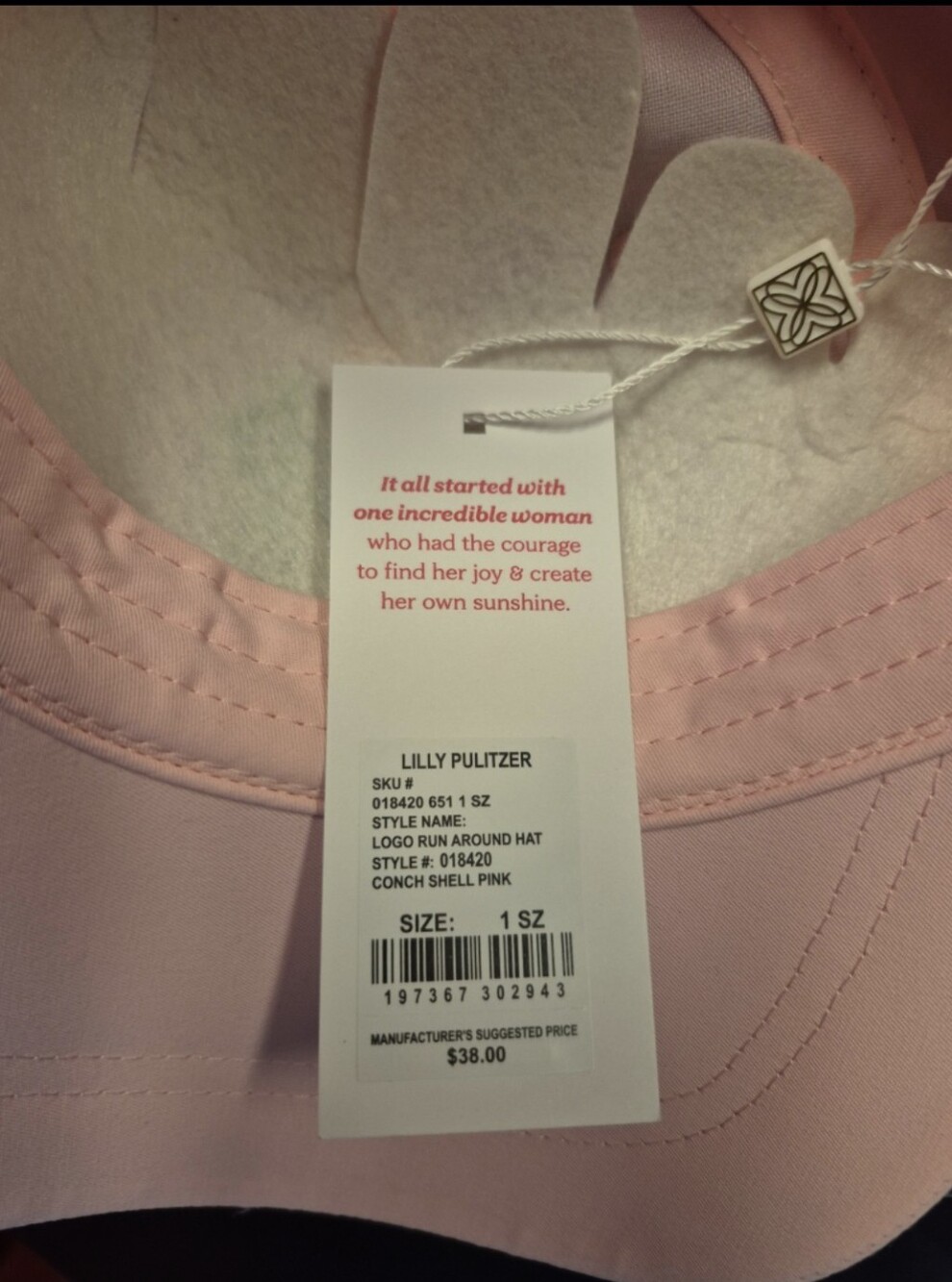 Lilly Pulitzer Shell Pink Logo Run Around Hat - Picture 4 of 5